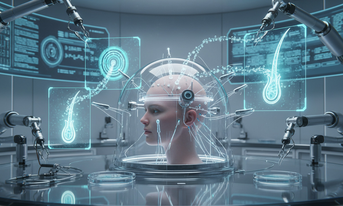 Tomorrow’s Hair Growth: Science, Tech, and Innovation Banner