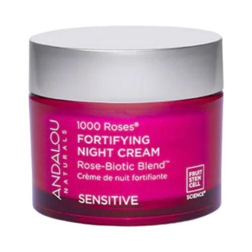 Andalou Naturals 1000 Roses Fortifying Night Cream on white background