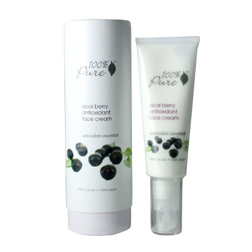 100% Pure Organic Organic Acai Berry Antioxidant Facial Cream on white background