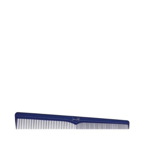 Johnny B. Barber Comb - Blue on white background