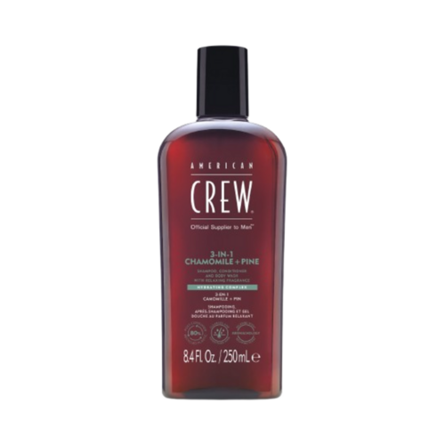 American Crew 3-in-1 Chamomile + Pine on white background