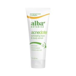 ACNEdote Face and Body Scrub on white background