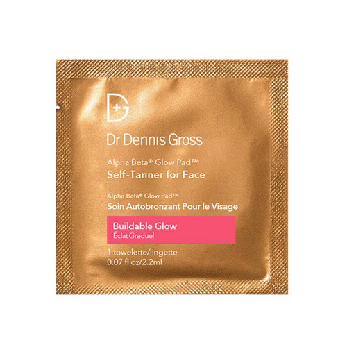 Dr Dennis Gross Alpha Beta Glow Pad Self-Tanner for Face on white background