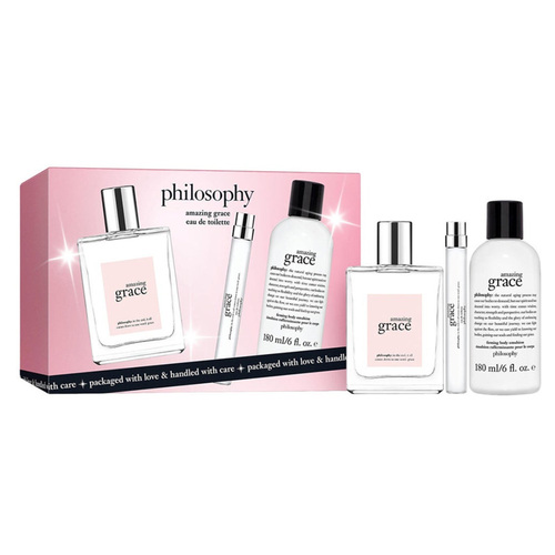 Philosophy Amazing Grace EDT Gift Set Trio on white background