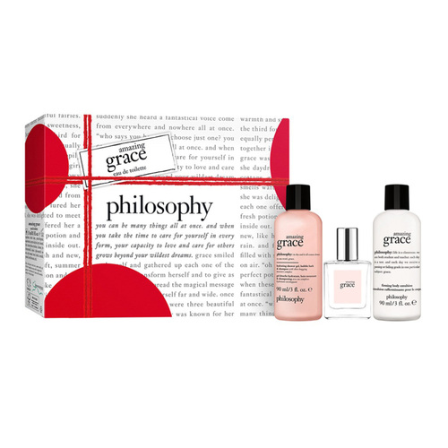 Philosophy Amazing Grace EDT Gift Set Trio on white background