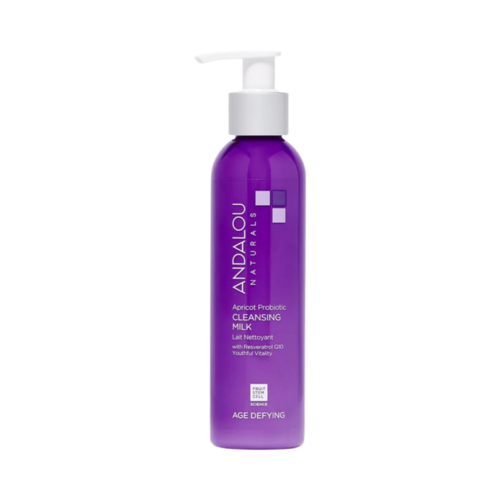 Andalou Naturals Apricot Probiotic Cleansing Milk on white background