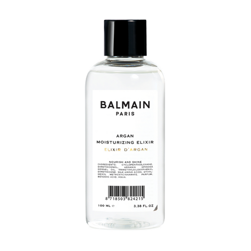 BALMAIN Paris Hair Couture Argan Moisturizing Elixir on white background