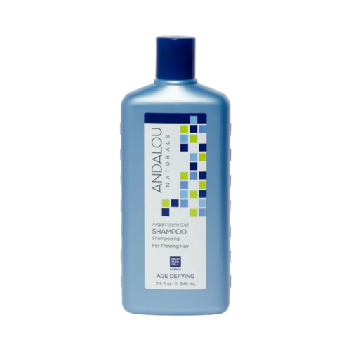 Andalou Naturals Argan Stem Cell Age Defying Shampoo on white background
