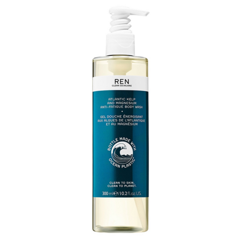 Ren Atlantic Kelp and Magnesium Ocean Plastic Body Wash on white background