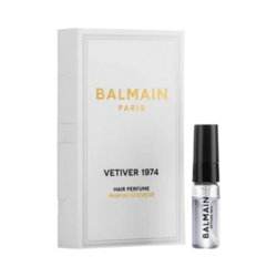 BALMAIN Paris Hair Couture Hair Perfume Vetiver 1974 on white background