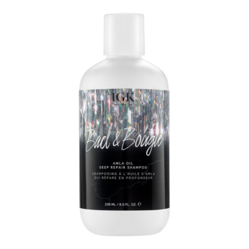 IGK Hair Bad and Bougie Amla Oil Deep Repair Shampoo on white background