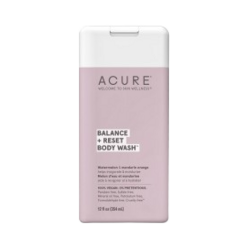 Acure Balance + Reset Body Wash on white background