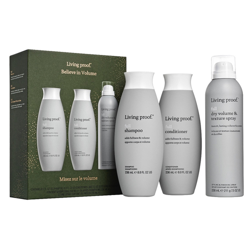 Living Proof Believe in Volume Gift Set Trio on white background
