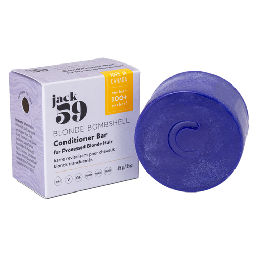 jack 59 Blonde Bombshell Conditioner Bar on white background