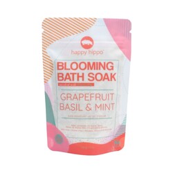 Blooming Bath Soak Grapefruit and Basil Mint on white background