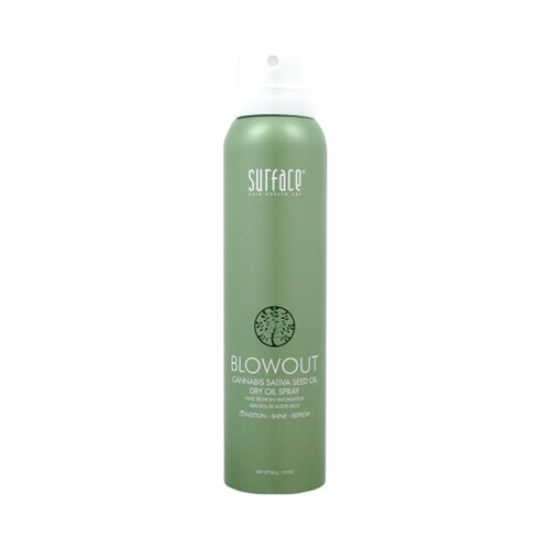 Surface Blowout Dry Oil Spray on white background