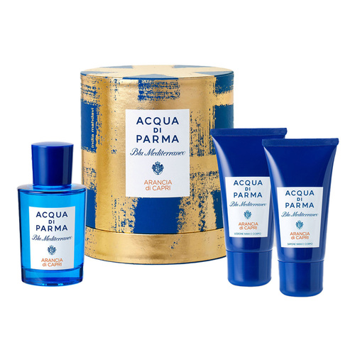 Acqua Di Parma Blu Mediterraneo Arancia di Capri EDT Gift Set Trio on white background