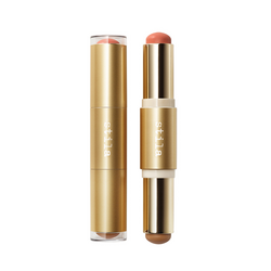 Blush and Bronze Hydro-Blur Cheek Duo - Apricot and Golden on white background