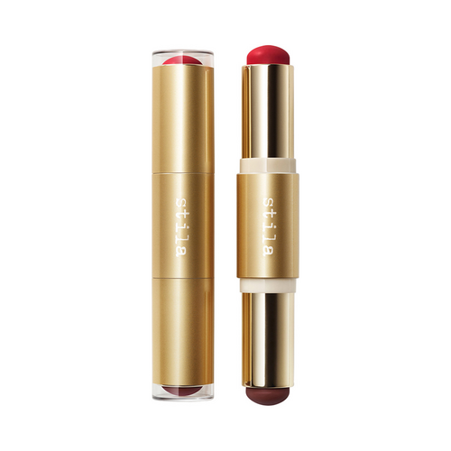 Stila Blush and Bronze Hydro-Blur Cheek Duo - Apricot and Golden on white background