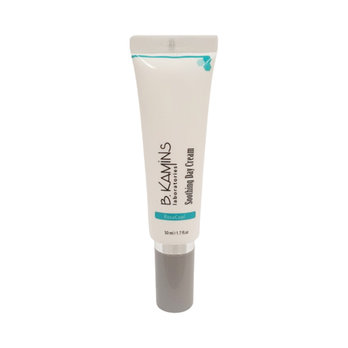 B Kamins Booster Blue Soothing Day Cream SPF 15 on white background