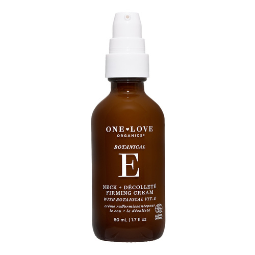 One Love Organics Botanical E Neck and Decollete Firming Cream on white background