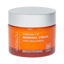 Brightening Probiotic + Vitamin C Renewal Cream on white background