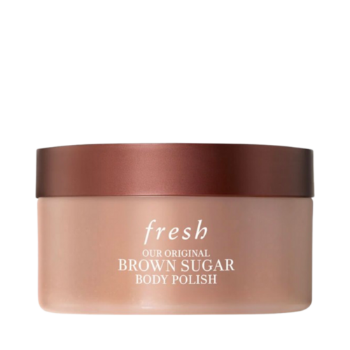 Fresh Brown Sugar Body Polish Exfoliator on white background