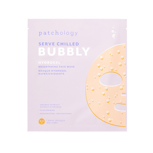 Patchology Bubbly Hydrogel Mask on white background