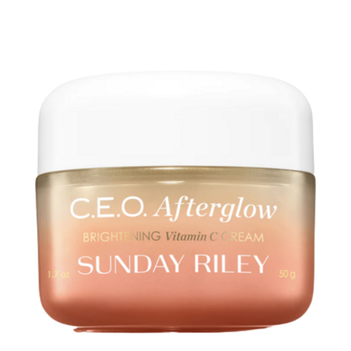 Sunday Riley C.E.O. Afterglow Brightening Vitamin C Cream on white background