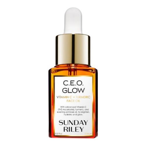 Sunday Riley C.E.O Glow Vitamin C + Turmeric Face Oil on white background