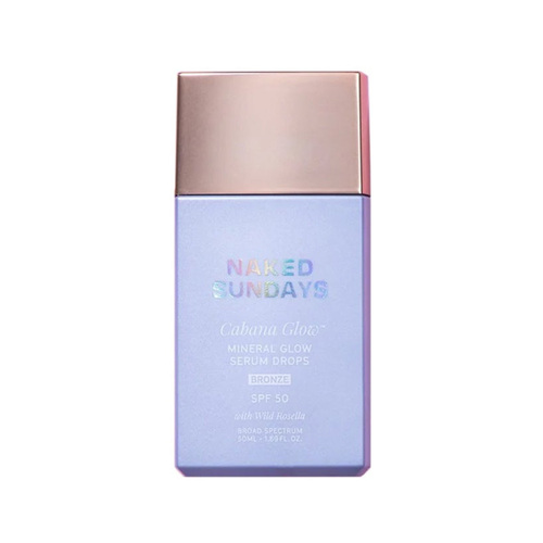 Naked Sundays CabanaGlow SPF50 Mineral Glow Serum Drops - Bronze on white background