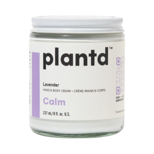 Plantd Skincare Calm Lavendar Hand and Body Cream on white background