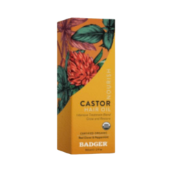 Castor Hair Oil on white background