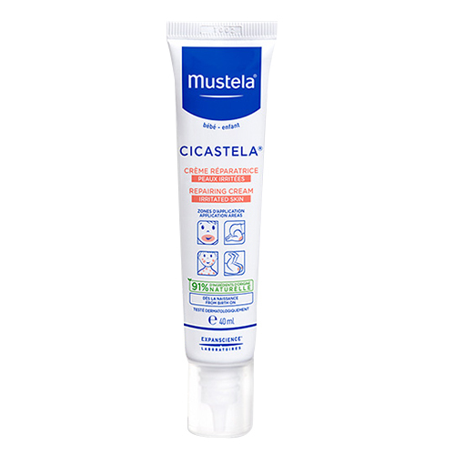 Mustela Cicastela Moisture Recovery Cream on white background
