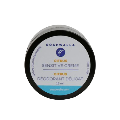 Soapwalla Citrus Sensitive Deodorant Cream on white background