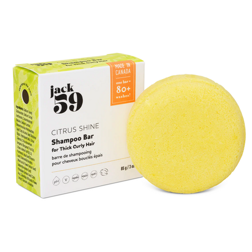 jack 59 Citrus Shine Shampoo Bar on white background