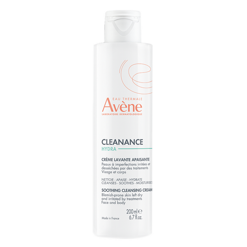 Avene Cleanance Hydra Soothing Cleansing Cream on white background