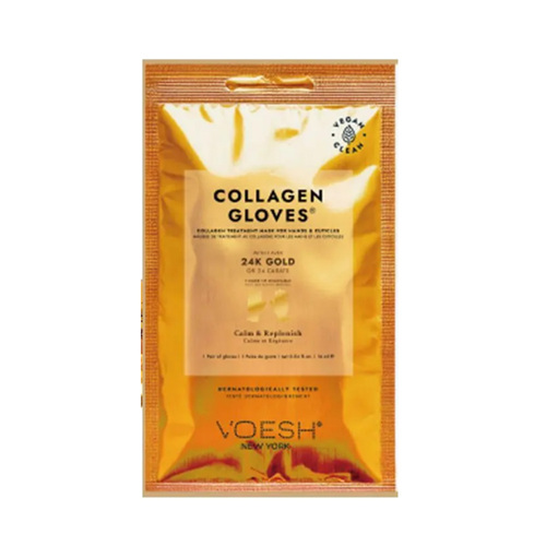 Voesh Collagen Imperial Gold Gloves (1 pair) on white background