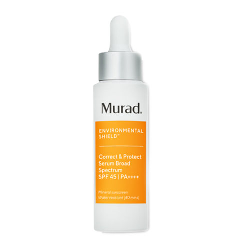 Murad Correct and Protect Serum Broad Spectrum SPF 45 PA++++ on white background