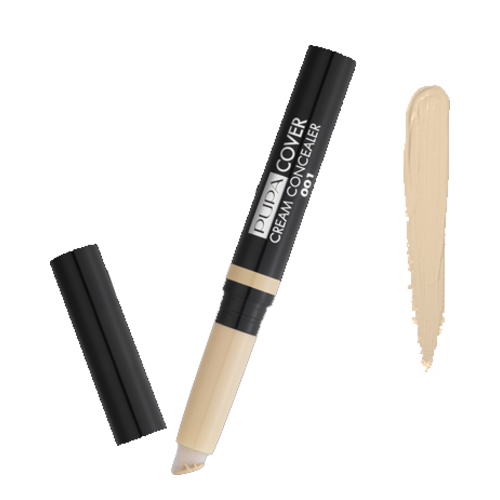 Pupa Cover Cream Concealer - 001 Light Beige on white background