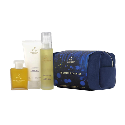 Aromatherapy Associates De-stress and Calm Set on white background