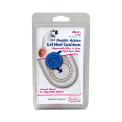 Double-Action Gel Heel Cushions - Mens on white background