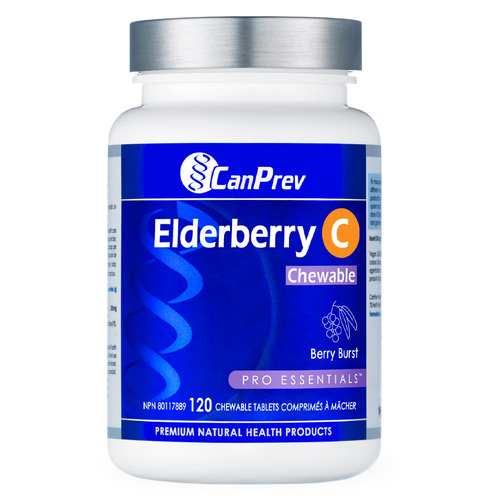 CanPrev Elderberry C Chewable - Berry Burst, 120 tablets