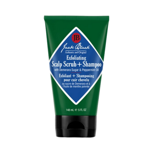 Jack Black Exfoliating Scalp Scrub + Shampoo on white background