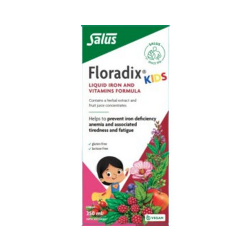 Salus Floradix KIDS, 250ml/8.45 fl oz Salus Floradix KIDS on white background