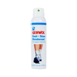 Foot and Shoe Deodorant Spray on white background