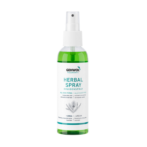 Gehwol Fusskraft Herbal Spray on white background