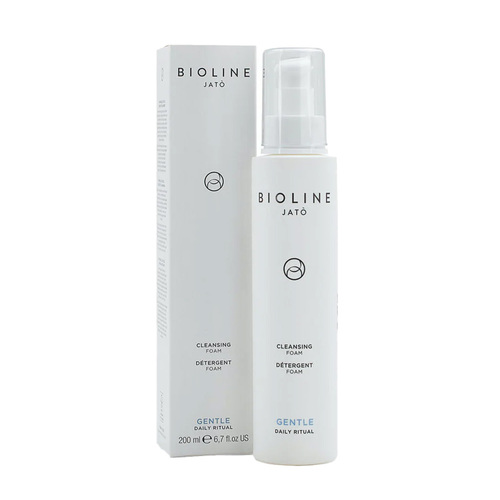Bioline Gentle Daily Ritual Cleansing Foam on white background