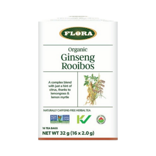 Flora Ginseng Rooibos on white background