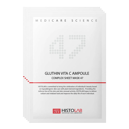 Histolab Medical Skincare Gluthin Vita C Ampoule Complex Sheet Mask 47 on white background